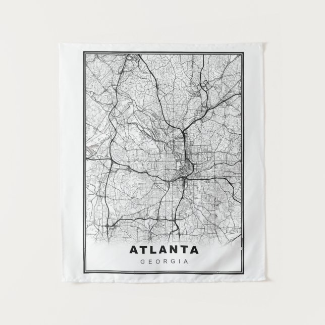 Tapiz Mapa de Atlanta (Anverso)