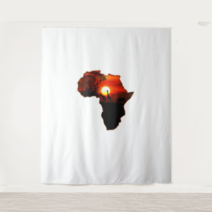 Tapiz Mapa De Camisas De África Tee Sol Sudafricano
