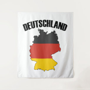 Tapiz Mapa de Deutschland - Bandera alemana - Viajes de