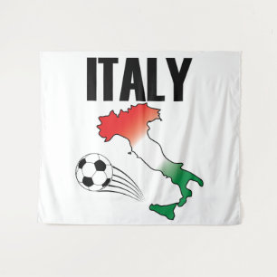 Tapiz Mapa de hinchas de fútbol de Italia Bola de futbol