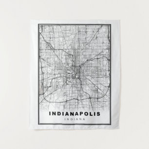 Tapiz Mapa de Indianapolis