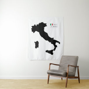 Tapiz Mapa de Italia y big data