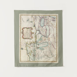 Tapiz Mapa de los Grandes Lagos de Francia