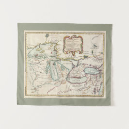 Tapiz Mapa de los Grandes Lagos de Francia