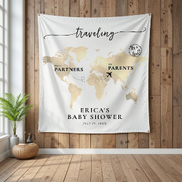 Tapiz Mapa de oro de viajes de socios a padres