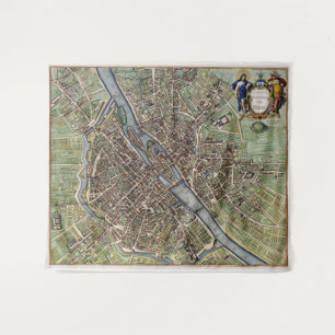Tapiz Mapa de París de 1657