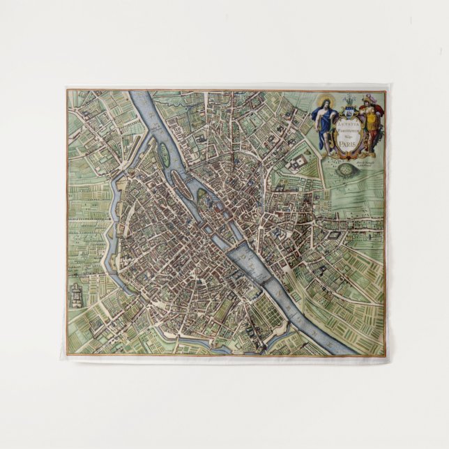 Tapiz Mapa de París de 1657 (Anverso (horizontal))