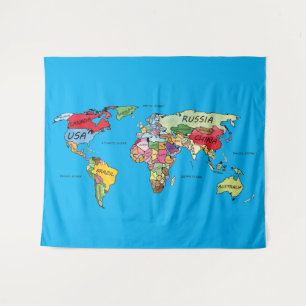Tapiz Mapa mundial