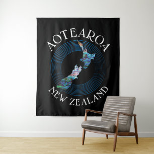TAPIZ MAPA PAUA DE NUEVA ZELANDIA