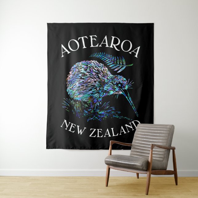 TAPIZ MAPA PAUA DE NUEVA ZELANDIA (In situ)