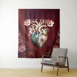 Tapiz Maravilloso y elegante corazón noble.