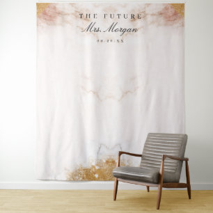 Tapiz Marble Luxe Bridal Shower Backdrop Photo Booth