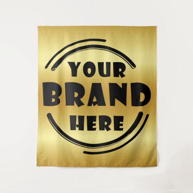 Tapiz Marca de empresa personalizado (Anverso)