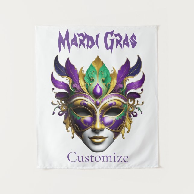 Tapiz Mardi Gras Mask Thunder_Cove (Anverso)