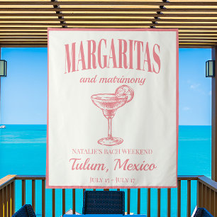 Tapiz Margaritas Y Matrimonia Cóctel Social Itinerario