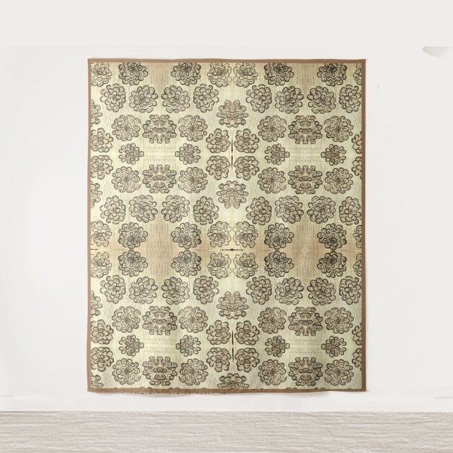 Tapiz Marigolds Sepia (Anverso)