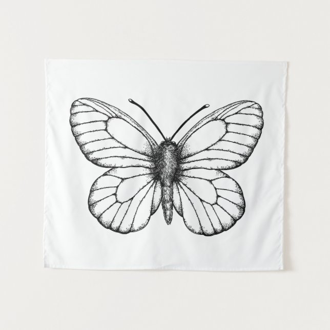 Tapiz Mariposa blanca (Anverso (horizontal))