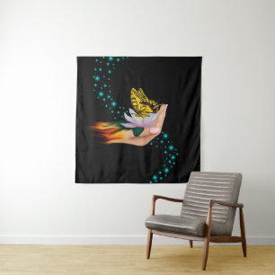 Tapiz Mariposa en Lotus Bloom