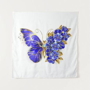 Tapiz Mariposa Flor Zafiro