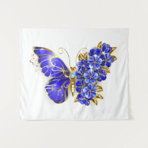 Tapiz Mariposa Flor Zafiro