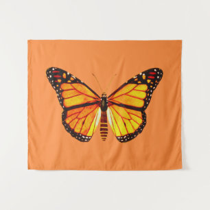 Tapiz Mariposa monarca, Naranja dorado y negro