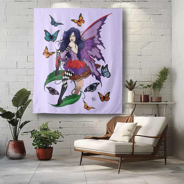 Tapiz Mariposas de hongos morados (Subido por el creador)