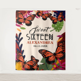 Tapiz Mariposas Dulces Dieciséis Fondo De Foto Floral
