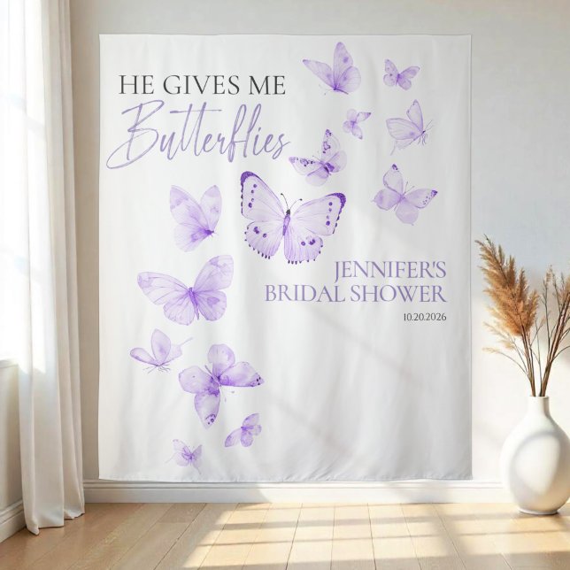 Tapiz Mariposas Lavender Bridal Shower Backups (Subido por el creador)
