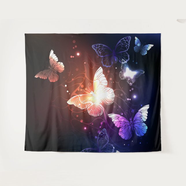 Tapiz Mariposas nocturnas brillantes (Anverso (horizontal))