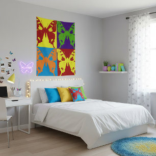 Tapiz mariposas pop art