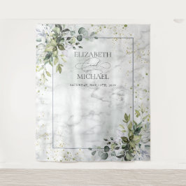 Tapiz Mármol de eucalipto azul polvoriento elegante