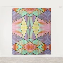 Tapiz Mármol Líquido Geométrico Abstracto Pastel