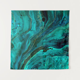 Tapiz Mármol verde y oro: Textura de lujo