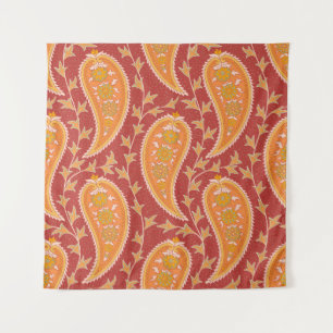 Tapiz Maroon Paisley: Ornamento del pepino turco.