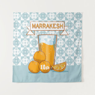 Tapiz MARRAKESH Naranja Juice Retro Poster
