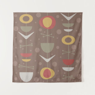 Tapiz Marrón de jardín moderno de mediados del siglo XX