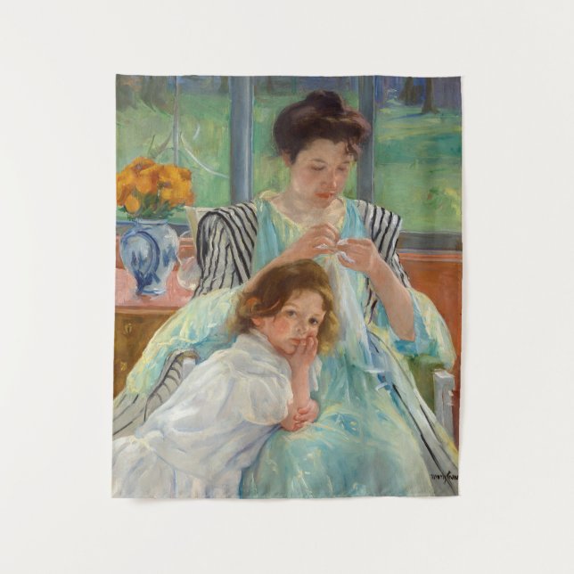 Tapiz Mary Cassatt - Madre joven masticando (Anverso)