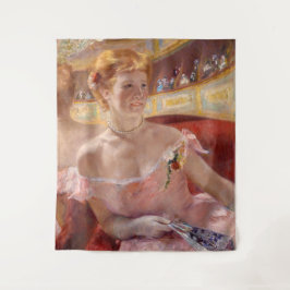 Tapiz Mary Cassatt - Mujer con collar de perla en un gra