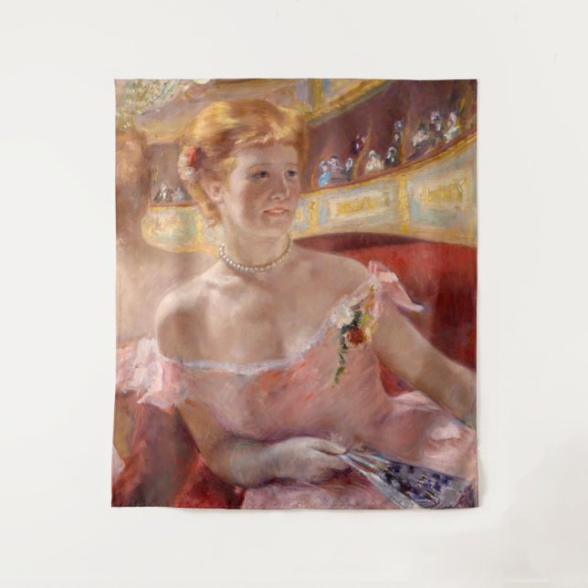 Tapiz Mary Cassatt - Mujer con collar de perla en un gra (Anverso)