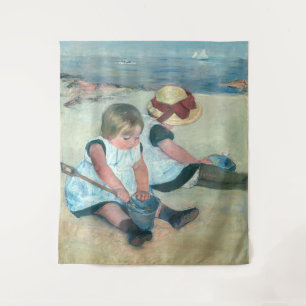 Tapiz Mary Cassatt - Niños jugando en la playa
