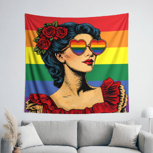 Tapiz Más Orgullo Menos Prejuicio Mes del Orgullo LGBTQ