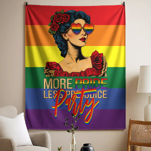 Tapiz Más Orgullo Menos Prejuicio Mes del Orgullo LGBTQ
