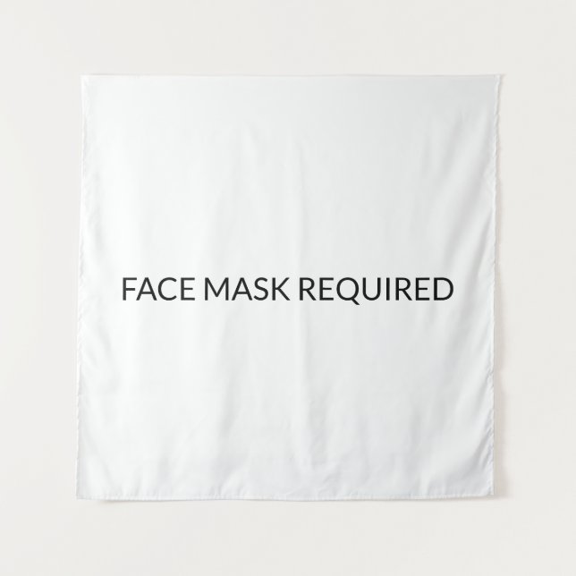 Tapiz Máscara de cara Simple y en blanco (Anverso)