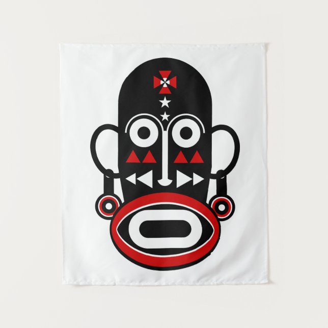 Tapiz Máscara tribal africana (Anverso)
