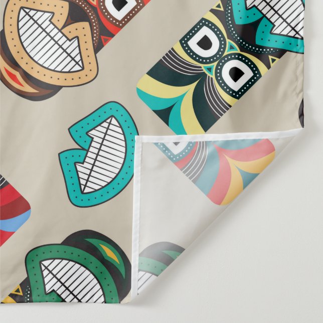 Tapiz Máscaras tribales étnicas (Detalle)