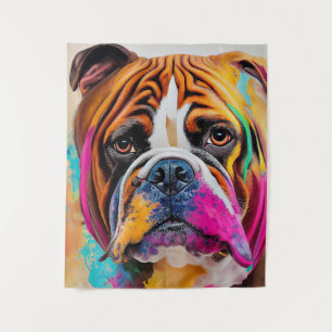 Tapiz Mascota de perro Bulldog inglés animal adorable