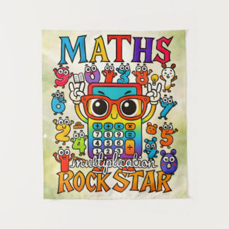 Tapiz Maths Multiplication Rockstar Cute Poster for Kids