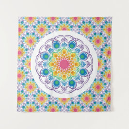 Tapiz Máxima fuente arcoíris floral fuente Art Decó esca