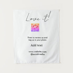Tapiz Me encanta escanear código QR revisar compartir fo