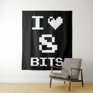 Tapiz Me encantan los 8 bits, el diseño de geek gamer